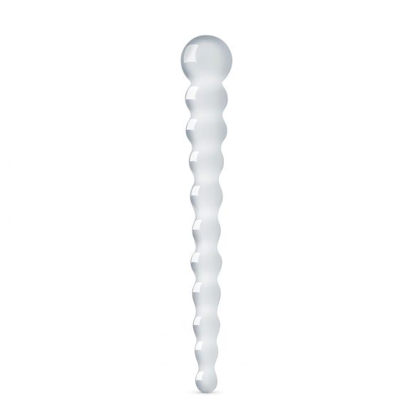 Gildo Glass No. 20 - beaded glass dildo (transparent)