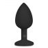 Easytoys Diamond - White Gem Anal Plug (Small) - Black