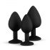 Easytoys Diamond - anal plug set (black)