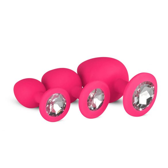 Easytoys Diamond - Anal Dildo Set (Pink) 