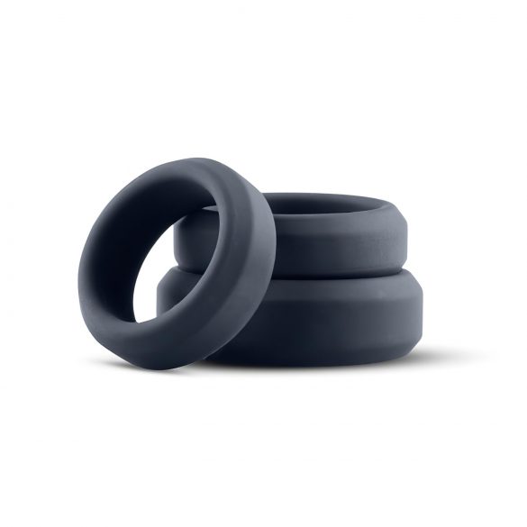 Boners - Silicone Cock Ring Set - 3 Pack (Gray)