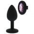 All Time Favorites - Purple Stone Silicone Anal Dildo (Black) 