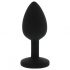 All Time Favorites - Purple Stone Silicone Anal Dildo (Black) 