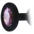 All Time Favorites - Purple Stone Silicone Anal Dildo (Black) 