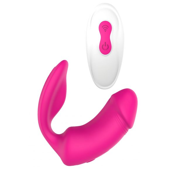 Vibes of Love Duo - Rechargeable Radio-Controlled 2in1 Clitoral Vibrator (Pink) 