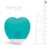 Good Vibes Oron - Battery Powered, Heart-shaped Clitoral Vibrator (Turquoise) 