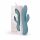 Bloom Violet Rabbit - Rechargeable G-spot Vibrator with Clitoral Arm (Turquoise) 