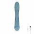 Bloom Violet Rabbit - Rechargeable G-spot Vibrator with Clitoral Arm (Turquoise) 