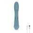 Bloom Violet Rabbit - Rechargeable G-spot Vibrator with Clitoral Arm (Turquoise) 