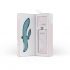 Bloom Violet Rabbit - Rechargeable G-spot Vibrator with Clitoral Arm (Turquoise) 