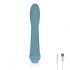 Bloom Rose - Rechargeable Silicone G-Spot Vibrator (Turquoise) 