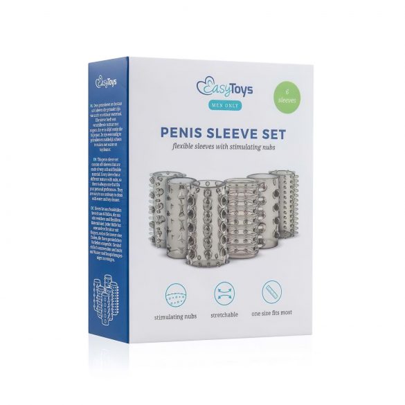 Easytoys Penis Sleeve Set - Gray (6 Pieces)