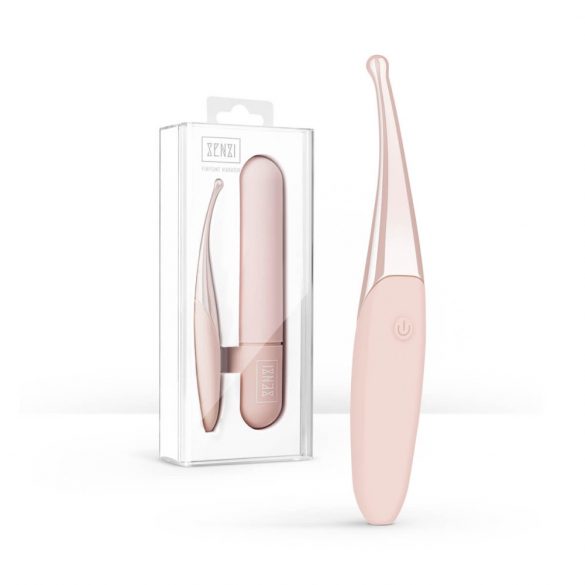 Senzi - Rechargeable, Waterproof Clitoral Vibrator (Pale Pink) 