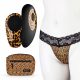 Panthra Tania - Battery-Operated, Wireless Vibrating Panties (Leopard-Black) 