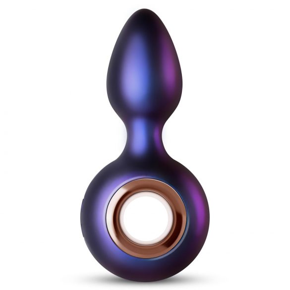 Hueman Deep Space - Rechargeable Anal Vibrator with Grip Ring (Purple) 