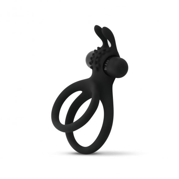 Easytoys Share Ring - Vibrating Cock and Ball Ring (Black) 