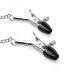 Bedroom Fantasies - Mouth Gag with Nipple Clamps (Silver-Black) 