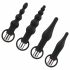 Easytoys - Rechargeable Anal Vibrator Set - 4 Pieces (Black) 