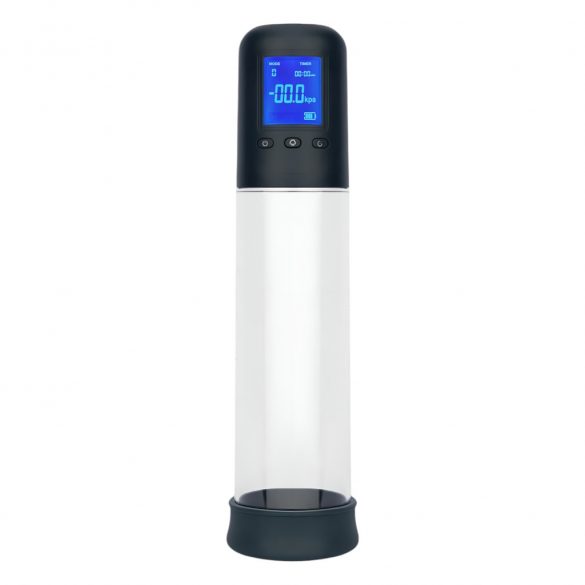 Boners - Automatic LCD Penis Pump (Transparent-Black)