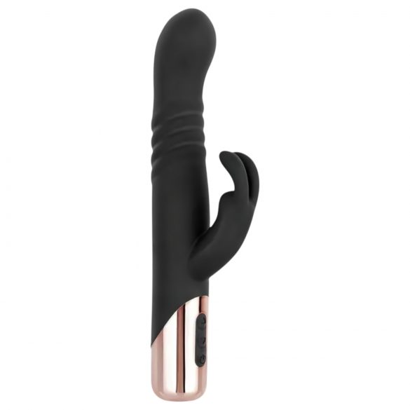 Rosy Gold - Clitoral Thrusting Vibrator (Black)