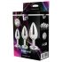 Gleaming Love - Anal Plug Set - Silver (3-piece)