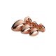 Gleaming Love - Heart Anal Plug Dildo Set - Rose Gold (3 Piece) 