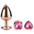 Gleaming Love - Heart Anal Plug Dildo Set - Rose Gold (3 Piece) 