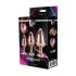 Gleaming Love - Heart Anal Plug Dildo Set - Rose Gold (3 Piece) 