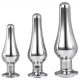 Gleaming Love - Silver Anal Dildo Set (3 Pieces) 