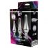 Gleaming Love - Silver Anal Dildo Set (3 Pieces) 