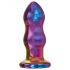 Glamour Glass - Radio-Controlled Glass Anal Vibrator - Wavy (Colorful)