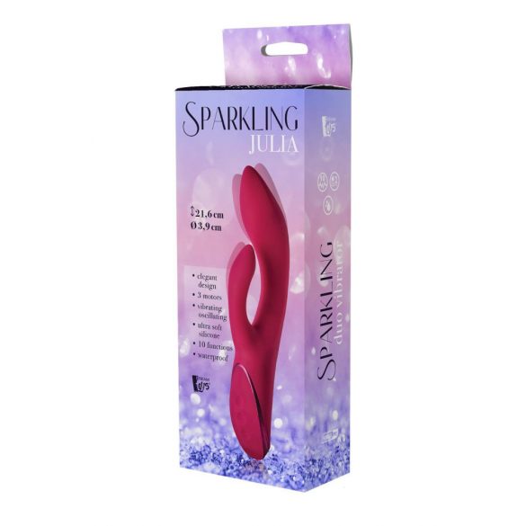 Sparkling Julia Duo - Rechargeable Clitoral Vibrator (Red) 