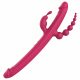 Dreamtoys Anywhere Pleasure Vibrator - Rechargeable, 4-Pronged (Pink) 