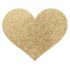 Bijoux Indiscrets Flash - Sparkling Heart Nipple Pasties (Gold) 