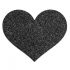 Bijoux Indiscrets Flash - Sparkling Heart Nipple Stickers (Black) 