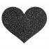 Bijoux Indiscrets Flash - Sparkling Heart Nipple Stickers (Black) 