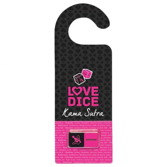 Sex Dice with Door Hanger Set (Black-Pink) 