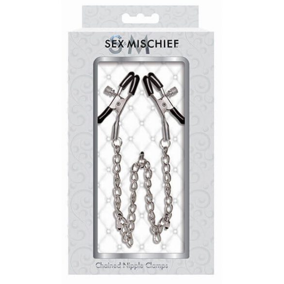 S&M - Nipple Clamps with Chain (1 Pair) 