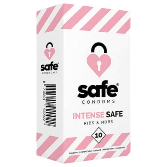 SAFE Intense Safe - Ribbed-Dotted Condoms (10pcs) 