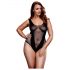 BACI Plus Size - Elegant Fishnet Bodysuit - Black (XL-XXL) 