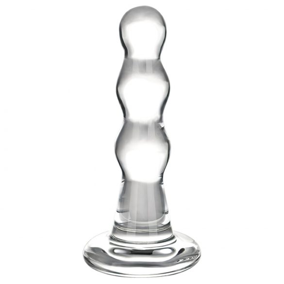 GLAS - Wavy Glass Anal Dildo (Transparent)