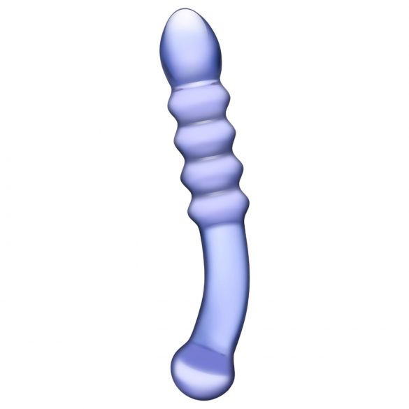 Glass Double-Ended Dildo (Transparent Purple) 