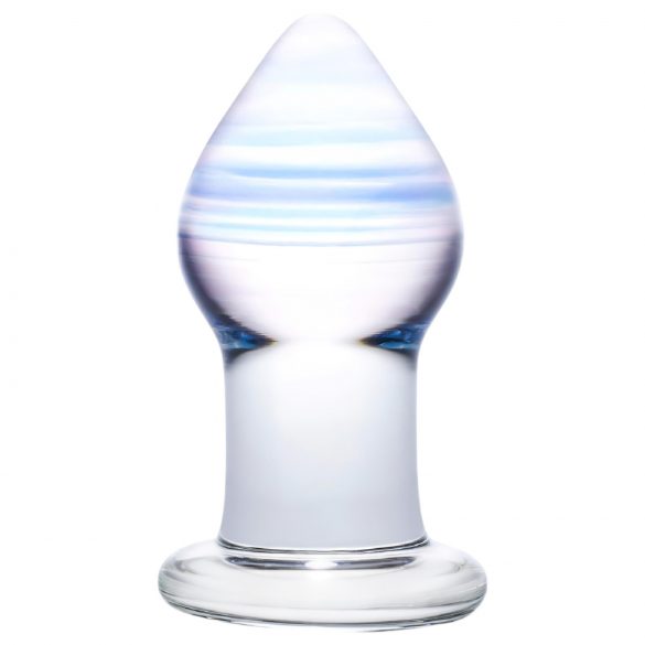 GLAS Amethyst Rain - glass anal plug (translucent purple)