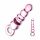 GLAS - glass anal beaded dildo (pink)