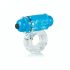 Screaming Color Pop - Vibrating Cock Ring (Clear-Blue) 