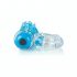 Screaming Color Pop - Vibrating Cock Ring (Clear-Blue) 