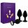 Rianne - 3-Piece Silicone Anal Set (Black) 