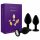 Rianne - 3-Piece Silicone Anal Plug Set (Black)