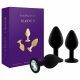 Rianne - 3-Piece Silicone Anal Set (Black) 