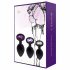 Rianne - 3-Piece Silicone Anal Set (Black) 